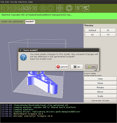 Screenshot from the open source ReplicatorG software