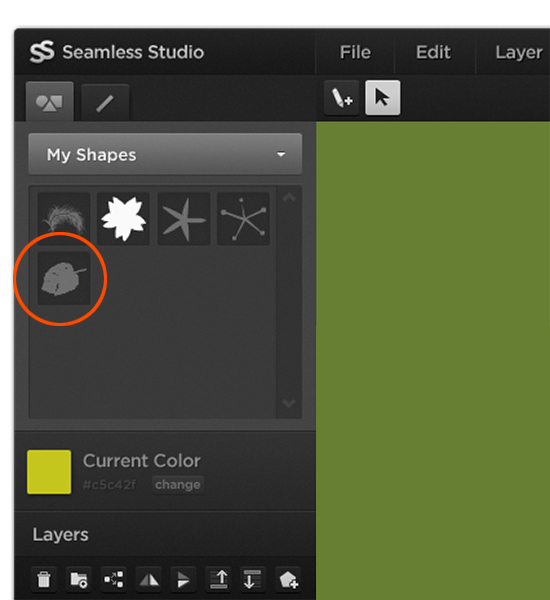 From the My Shapes tab in the Shapes pane, you'll see your newly imported shape.